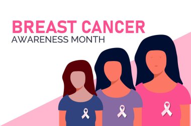 Breast Cancer Awareness Month October. Concept design for Post Banner Poster