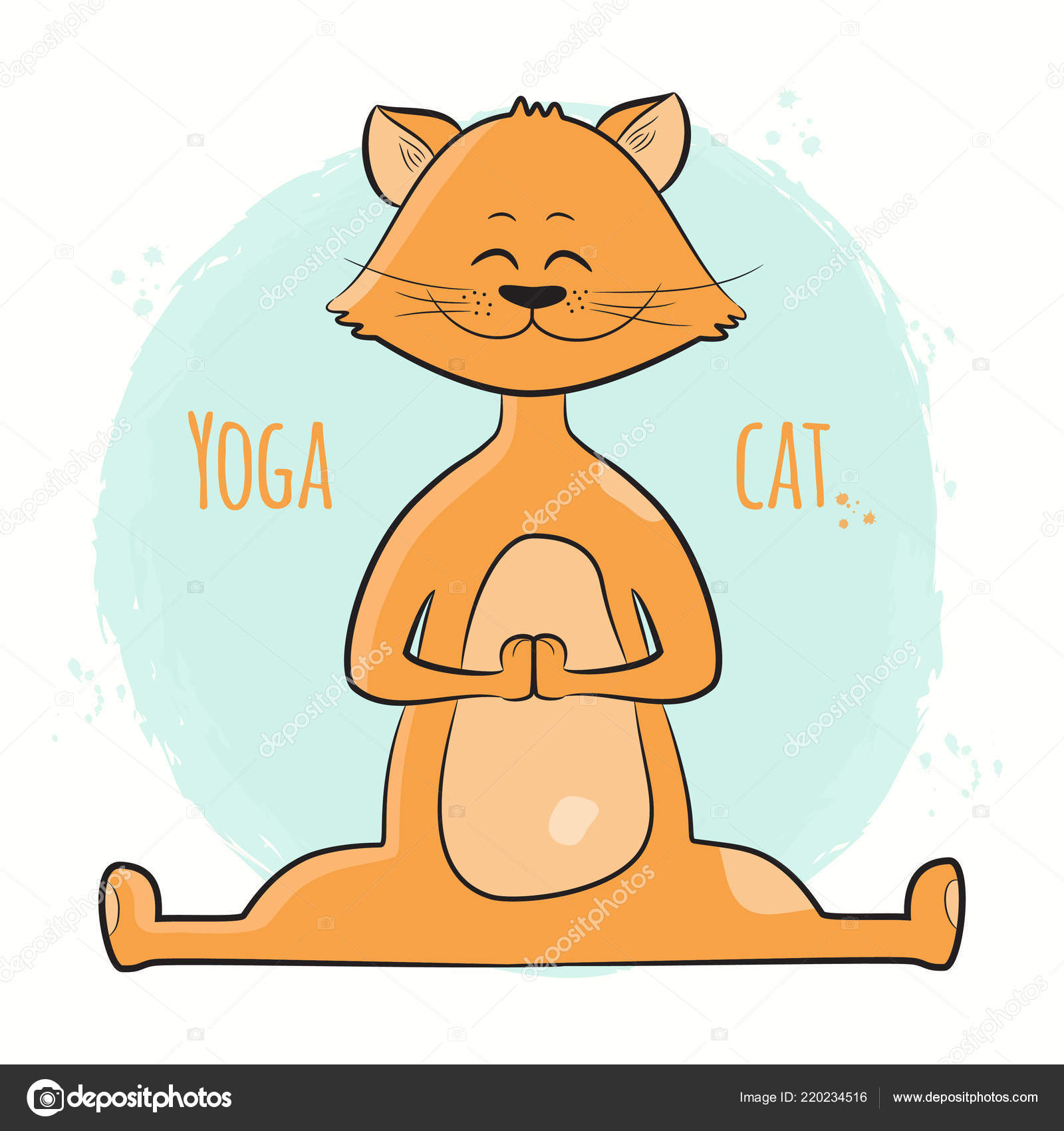 Cute Cartoon Cat Standing Yoga Pose Namaste Yoga Studio Logo Stock Vector Image by © #220234516 Cute Cartoon Cat Standing Yoga Pose Namaste Yoga Studio Logo Stock Vector Image by © #220234516