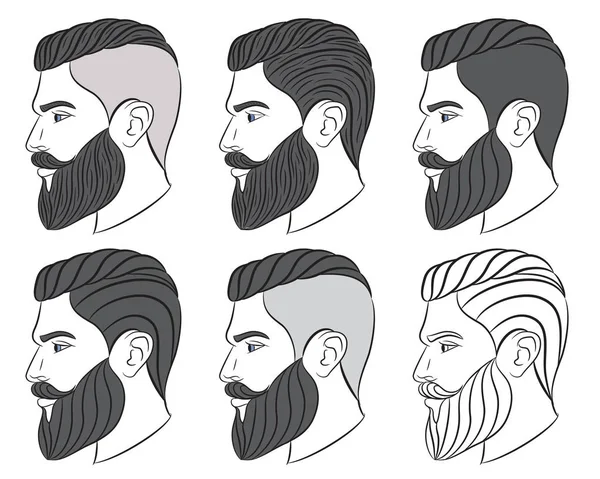 Uomo Con Barba Hipster Illustrazione Vettoriale — Vettoriale Stock