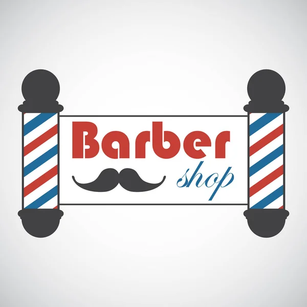 Starym Stylu Vintage Barber Shop Polaków Godło Etykieta Odznaka Logo — Wektor stockowy