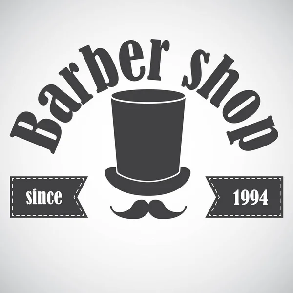 Vintage Barbeiro Loja Emblema Rótulo Crachá Logotipo Ilustração Vetorial — Vetor de Stock