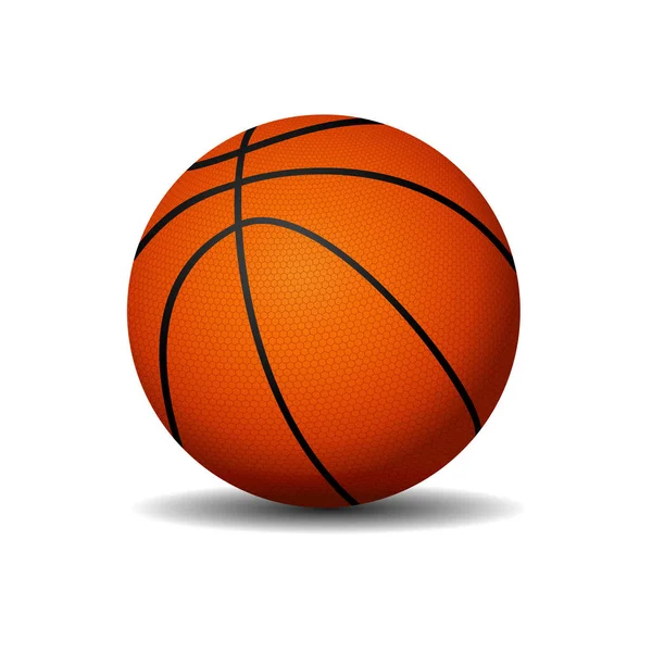 Balle Basket Isolée Sur Fond Blanc Illustration Vectorielle — Image vectorielle