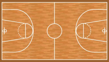 Basketbol ahşap mahkeme arka plan, parke alan. Vektör çizim