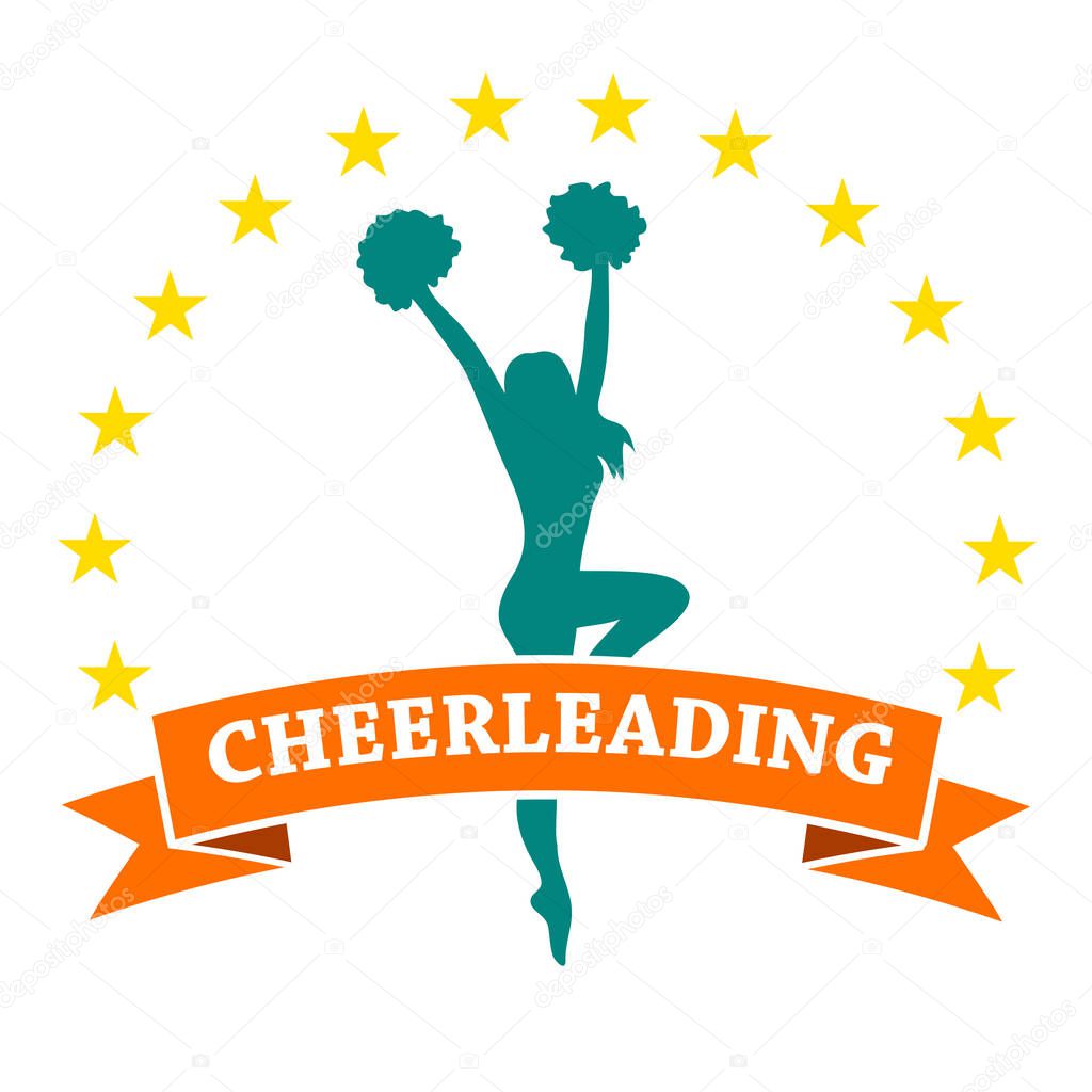 Logo for cheerleading. Vector illustration