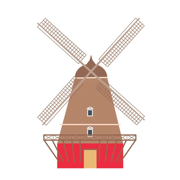 Icône Moulin Isolé Sur Fond Blanc Symbole Moulin Illustration Vectorielle — Image vectorielle