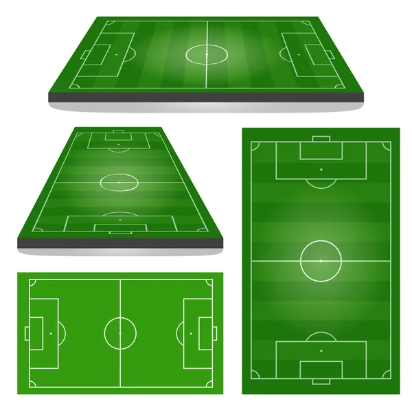 Ensemble Terrains Football Vertical Horizontal Illustration Vectorielle — Image vectorielle