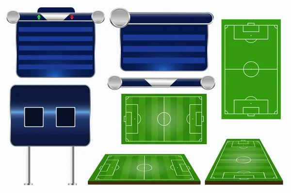 Programme Diffusion Graphique Pour Sport Modèle Match Football Éléments Football — Image vectorielle