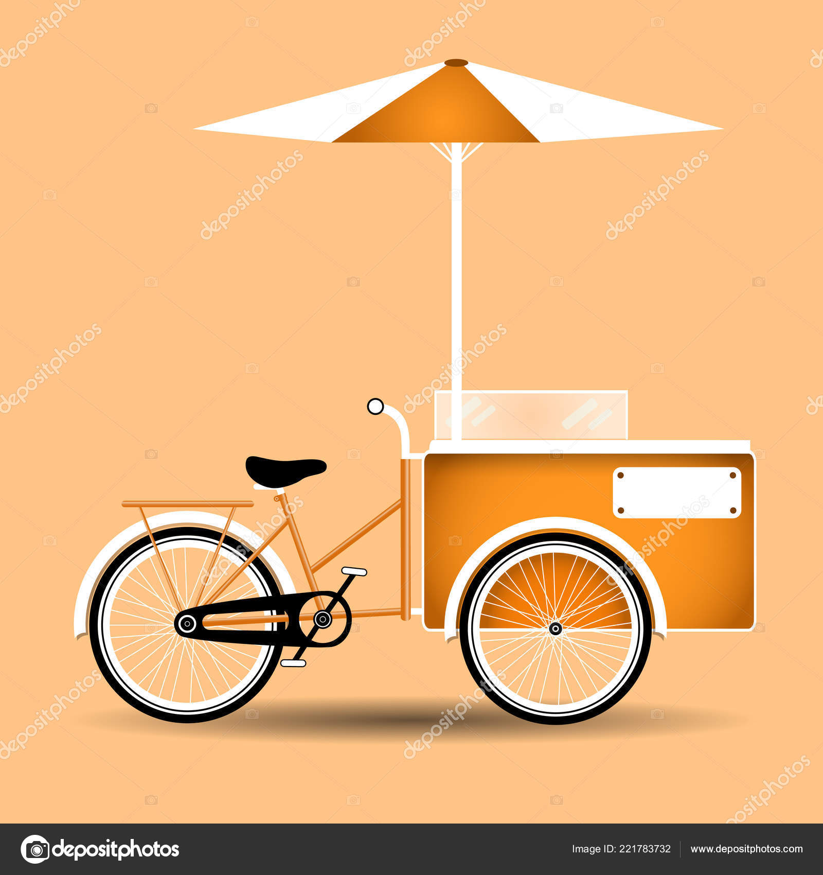 Ice Cream Bicycle Cart Vintage Design Web Background Retro Vending Stock  Vector by ©yanabolbot.gmail.com 221783732