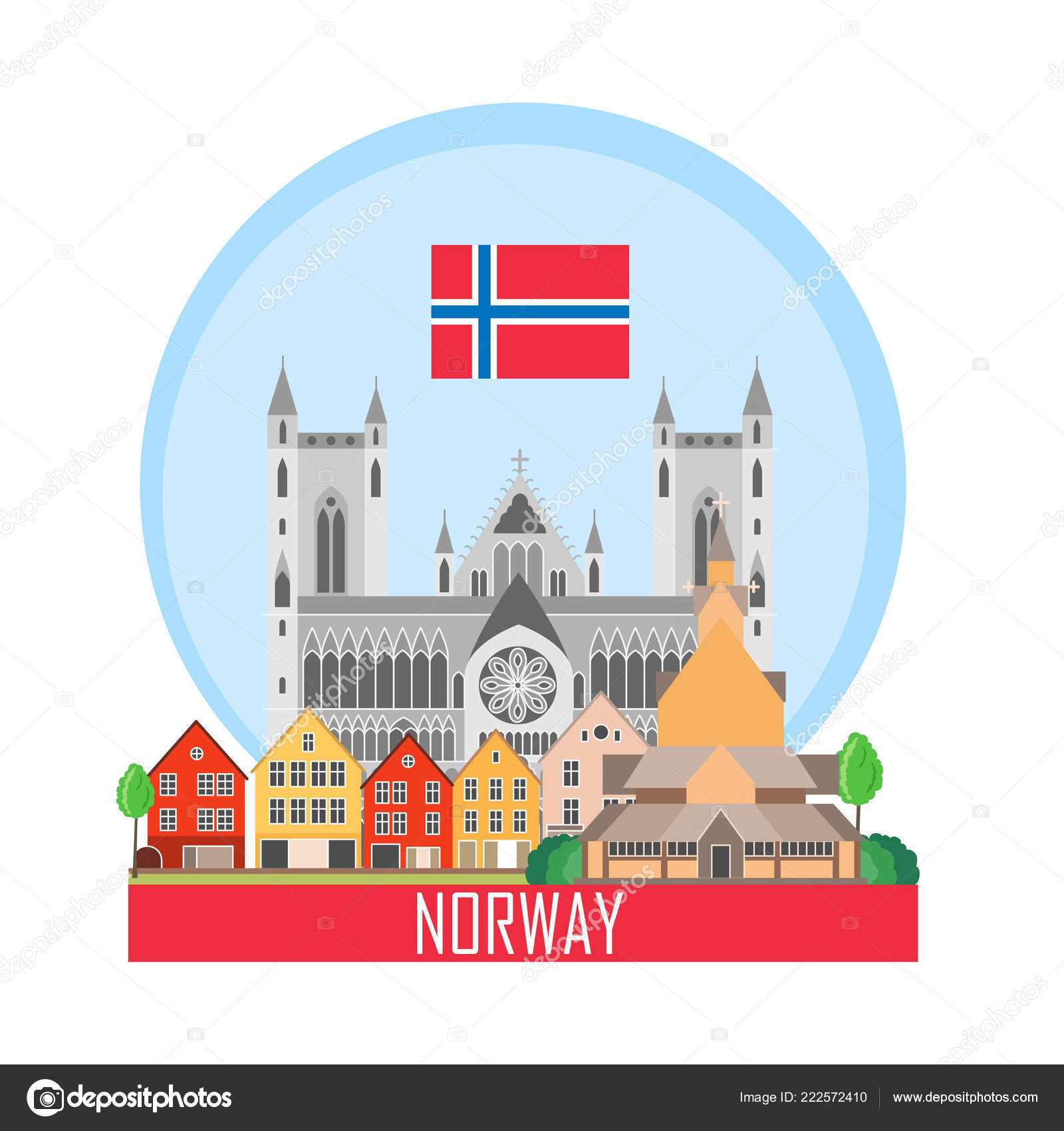 Norway Background National Attractions Icon Travel Agency Vector  Illustration Stock Vector by ©yanabolbot.gmail.com 222572410, image size:1600x1700