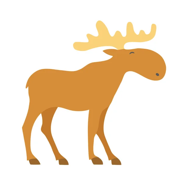 Moose Cartoon Icon Vector Illustration — Stock Vector