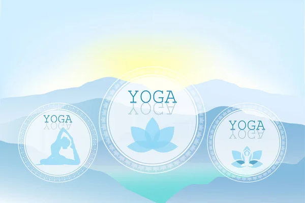 Ilustración Vectorial Yoga Sitio Web Del Estudio Yoga Clase Yoga — Vector de stock