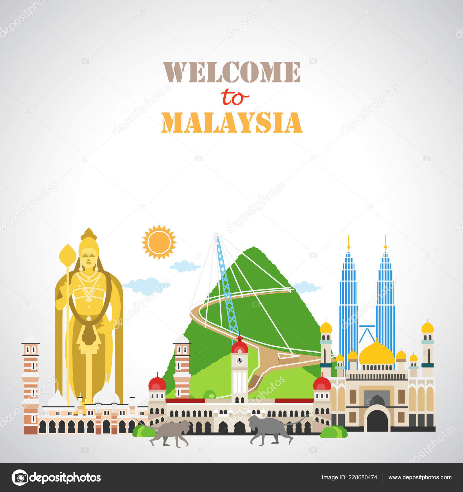 Travel Background Landmarks Malaysia Web Advertising Banner Travel Background Landmarks Malaysia Web Advertising Banner