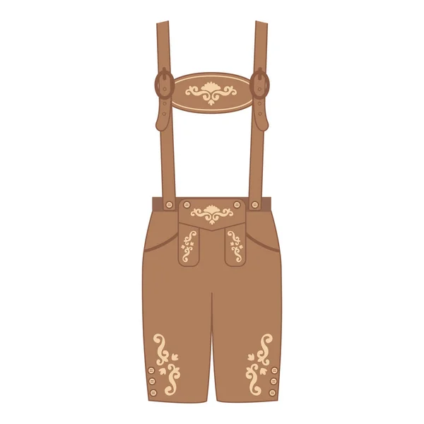 Lederhosen traditionnel autrichien et bavarois — Image vectorielle