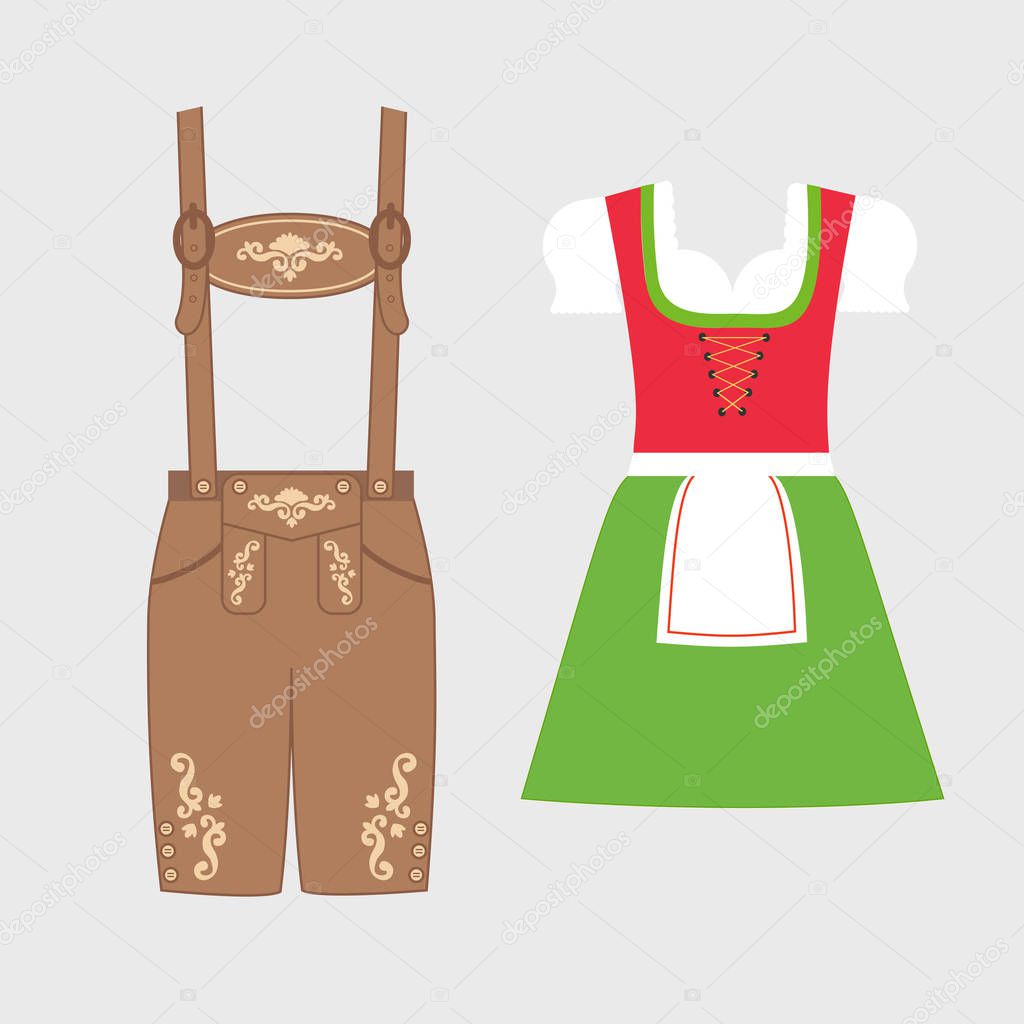 Traditional austrian and bavarian costume