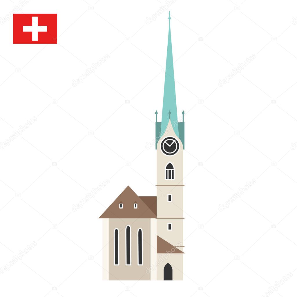 Church Fraumunster in Zurich, Switzerland