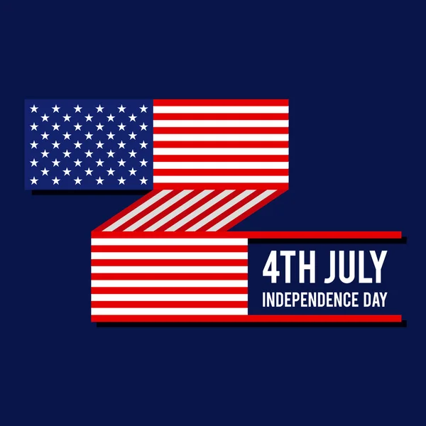 Ιτε Του Ιουλίου Ημέρα Ανεξαρτησίας Της Ηνωμένες Πολιτείες Της Αμερικής — Διανυσματικό Αρχείο