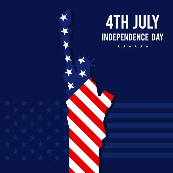 Forth July United States America Independence Day Inglés Plantilla Elemento — Archivo Imágenes Vectoriales