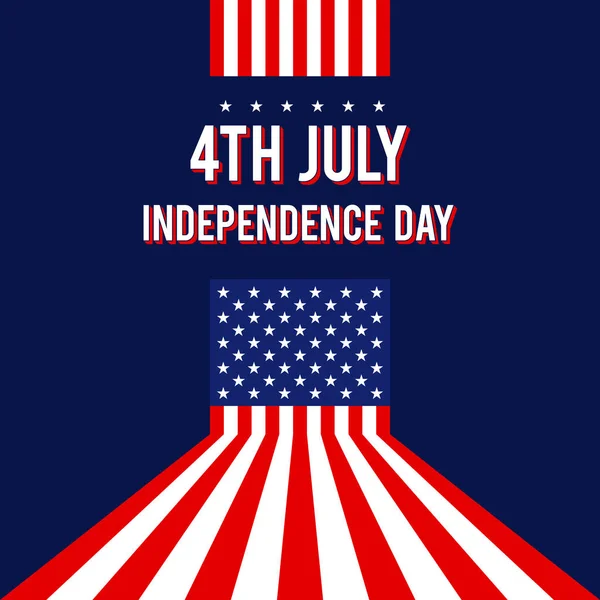 Forth July United States America Independence Day Inglés Plantilla Elemento — Archivo Imágenes Vectoriales