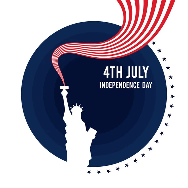 Ιτε Του Ιουλίου Ημέρα Ανεξαρτησίας Της Ηνωμένες Πολιτείες Της Αμερικής — Διανυσματικό Αρχείο
