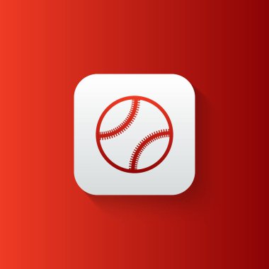 Degrade arka plan üzerinde vektör illüstrasyon izole beyzbol satırı simgesi