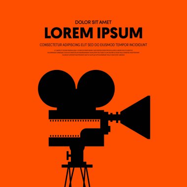 Film ve film modern retro VINTAGE poster arka plan. Tasarım öğesi şablonu kullanılan zemin, broşür, kitapçık, yayın, vektör çizim için