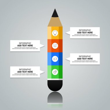 İş Infographic tasarım öğe şablonu 4 seçenekleri ile. Tasarım öğesi şablonu kullanılan sunu, iş akışı, diyagram, grafik, seçenek, vektör çizim için