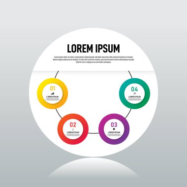 İş Infographic tasarım öğe şablonu 4 seçenekleri ile. Tasarım öğesi şablonu kullanılan sunu, iş akışı, diyagram, grafik, seçenek, vektör çizim için