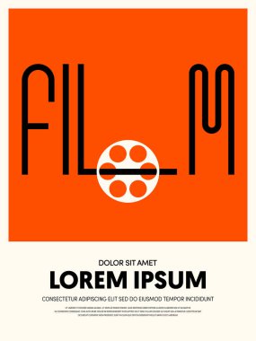 Film ve film modern retro VINTAGE poster arka plan