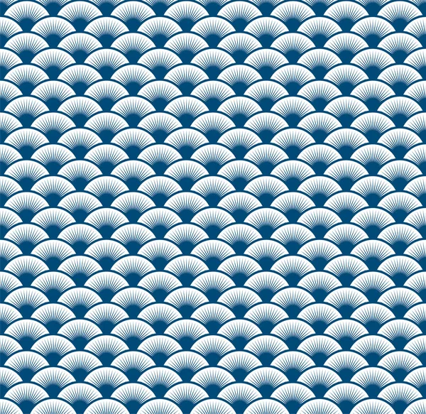 ブルー ウェーブ ライン パターン背景を抽象化 ベクトル イラスト — ストックベクタ