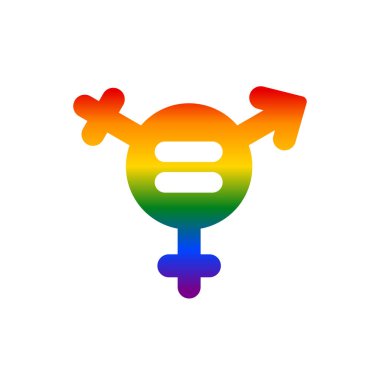 LGBT topluluk ve transseksüel sembol simge, vektör çizim