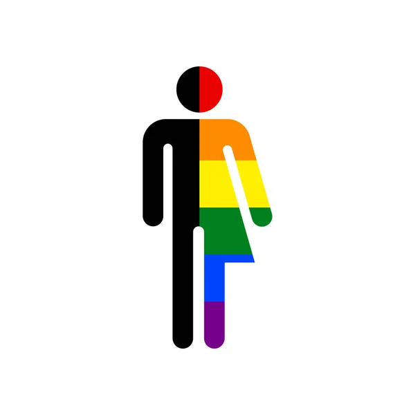 Comunità Lgbt Icona Simbolo Transgender Illustrazione Vettoriale — Vettoriale Stock