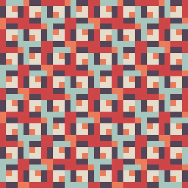 抽象的な幾何学的なモダンなレトロなビンテージ シームレス パターンの背景 ベクトル イラスト — ストックベクタ
