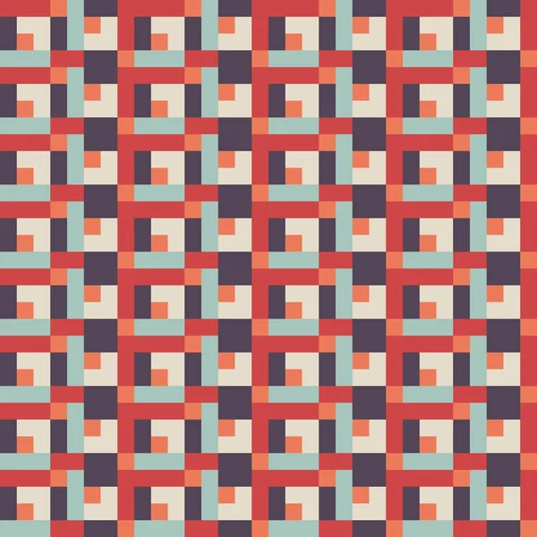 抽象的な幾何学的なモダンなレトロなビンテージ シームレス パターンの背景 ベクトル イラスト — ストックベクタ