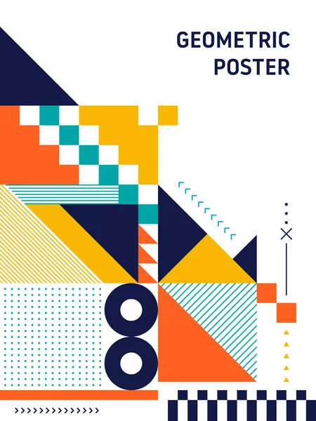 Soyut geometrik şekil düzeni tasarım şablon arka plan modern sanat tarzı. Tasarım öğesi kullanılan poster, zemin, broşür, yayın, afiş, vektör çizim için