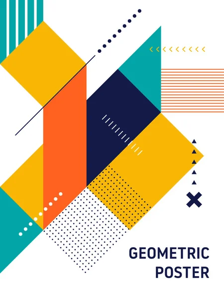 Abstrato Geométrico Forma Isométrica Layout Modelo Fundo Estilo Arte Moderna — Vetor de Stock