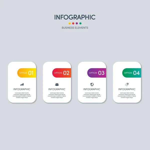 Modelo Elemento Design Infográfico Para Apresentação Negócios Relatório Com Opções —  Vetores de Stock