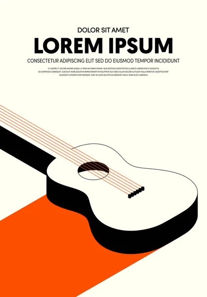 Müzik poster şablonu tasarım modern retro vintage tarzı. Arka plan, zemin, afiş, broşür, broşür, el ilanı, reklam, yayın, vektör çizim için kullanılabilir