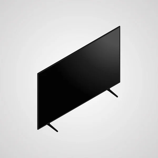 Smart Television High Definition Display Isometric View Vector Illustration — Stock Vector