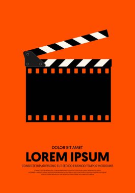 Film ve film poster tasarım şablon arka plan modern vintage retro tarzı. Zemin, afiş, broşür, broşür, el ilanı, reklam, yayın, vektör çizim için kullanılabilir