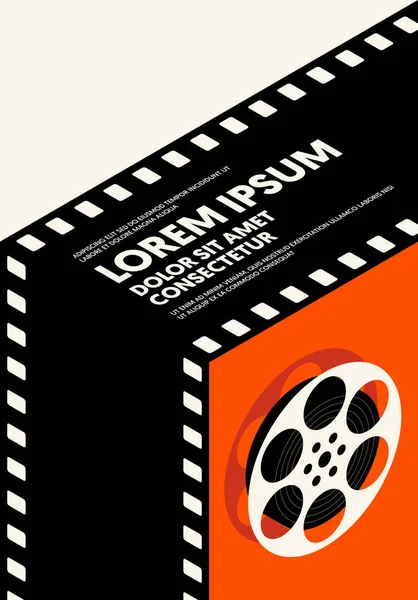 Movie and film poster design template background modern vintage retro style  - Stock Image - Everypixel