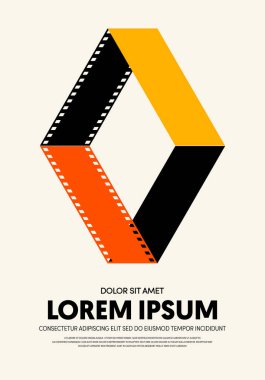 Film ve film posteri modern vintage retro tarzı