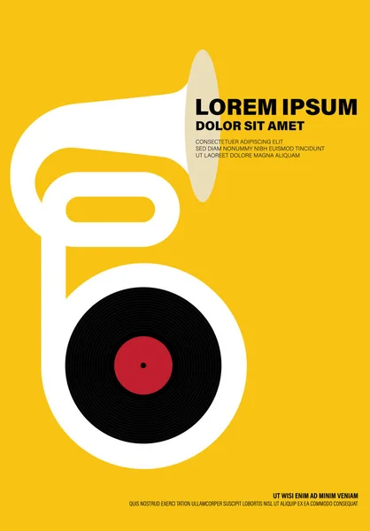 Müzik poster modern vintage retro tarzı