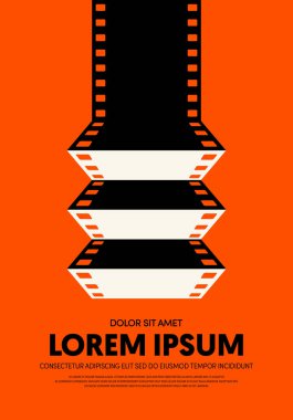 Film ve film posteri modern vintage retro tarzı