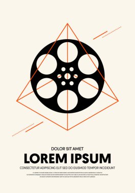 Film ve film posteri modern vintage retro tarzı