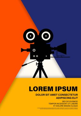 Film ve film posteri modern vintage retro tarzı