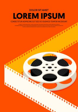 Film ve film posteri modern vintage retro tarzı