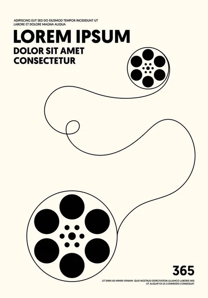 Ταινία και την ταινία αφίσα σύγχρονο ρετρό στυλ vintage — Διανυσματικό Αρχείο