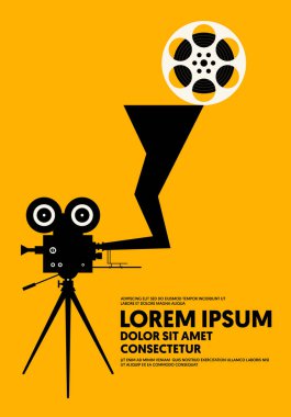 Film ve film posteri modern vintage retro tarzı