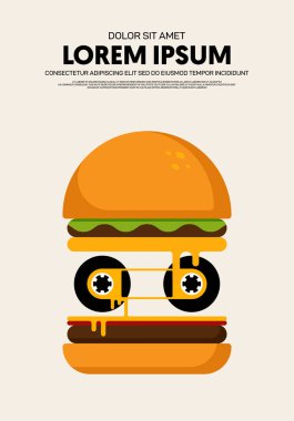 Müzik poster modern vintage retro tarzı