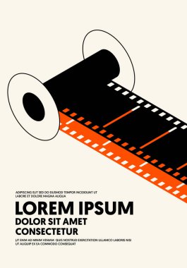 Film ve film posteri modern vintage retro tarzı